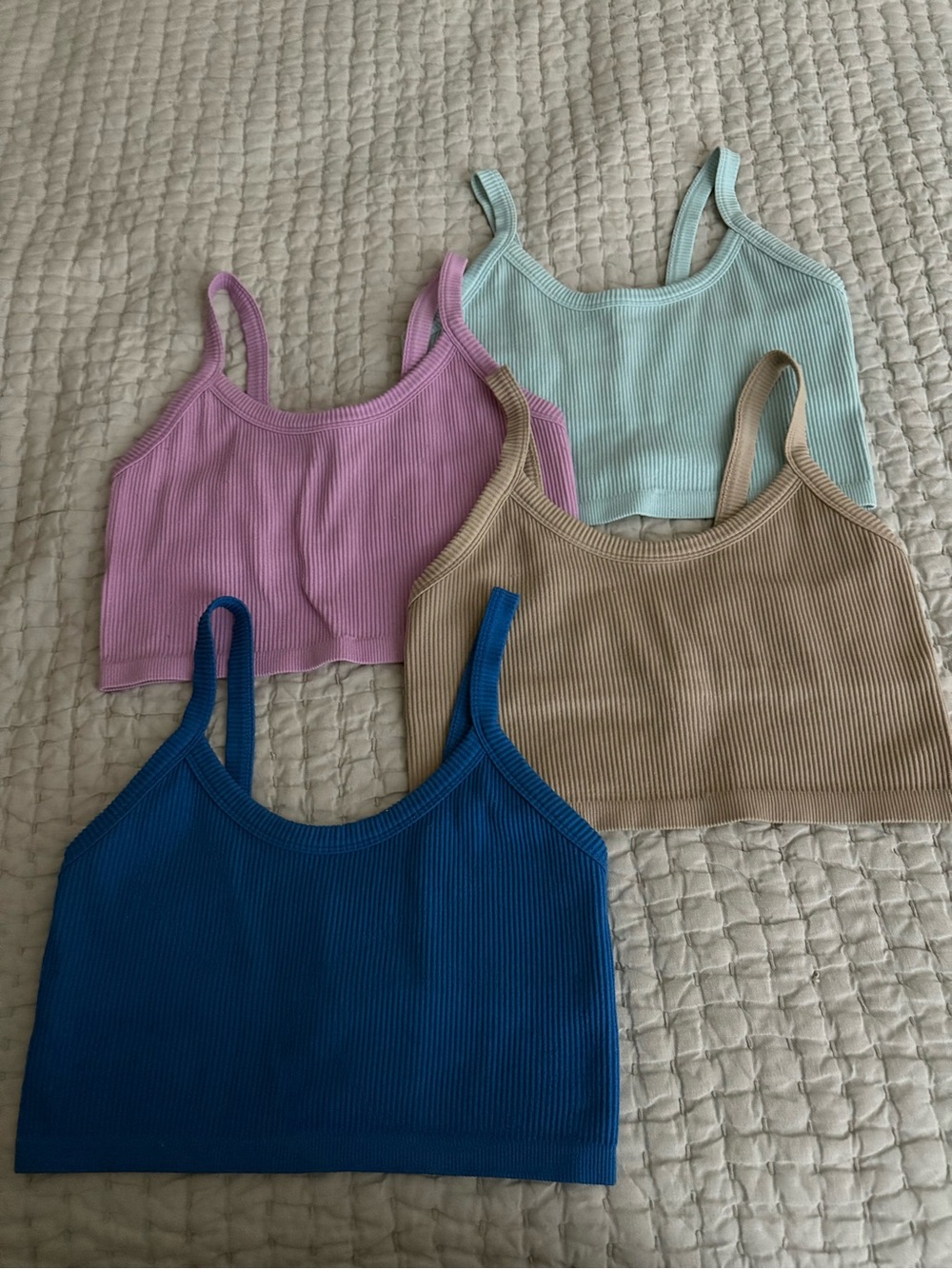 Ribbed Tank Top Set - 4 pack